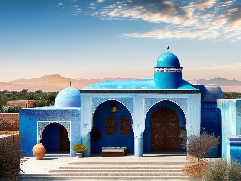 北非蓝调秘境，极简设计重塑空间美学灵感